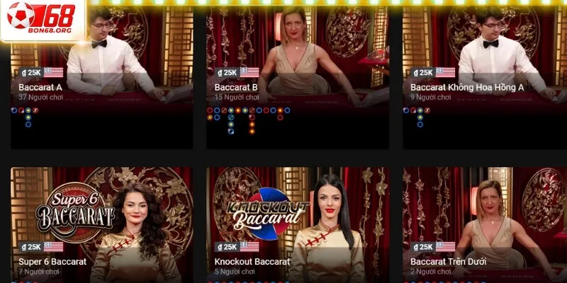 Trò Chơi Baccarat Bon68 - Khám Phá Game Casino Đình Đám