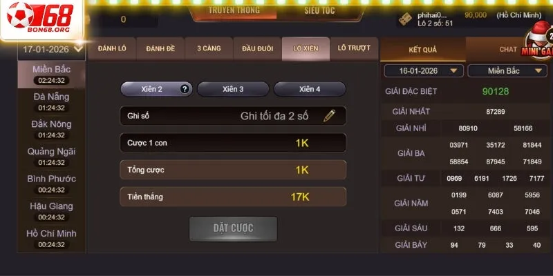 Điểm danh các hình thức cá cược XS hấp dẫn tại Bon68